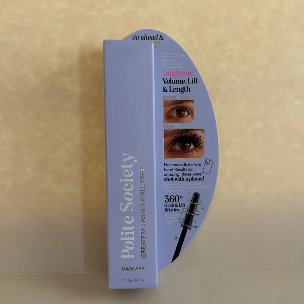 POLITE SOCIETY FULL SIZE Greatest Lashes of All Time Mascara 0.4oz NIB $27